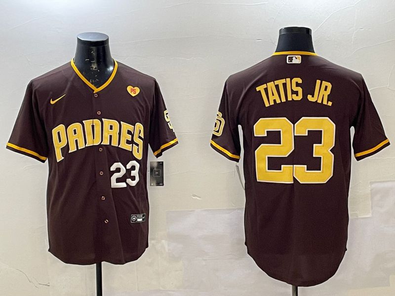 Men San Diego Padres #23 Tatis jr Brown Game 2025 Nike MLB Jersey style 8->san diego padres->MLB Jersey